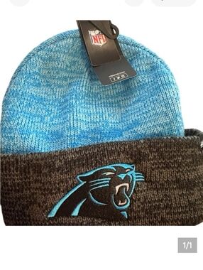 NWT, Unisex,Vintage 47,NFL, Carolina Panthers,Blue and Gray, Cuffed Beanie💙🖤💙